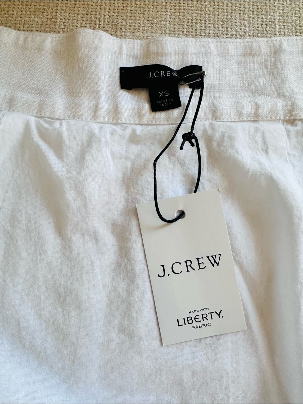 J. Crew White Linen Wrap Midi Skirt with Flounce Hem - Picture 7 of 10